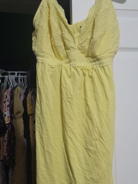 Cosabella Yellow Lace-Top Chemise